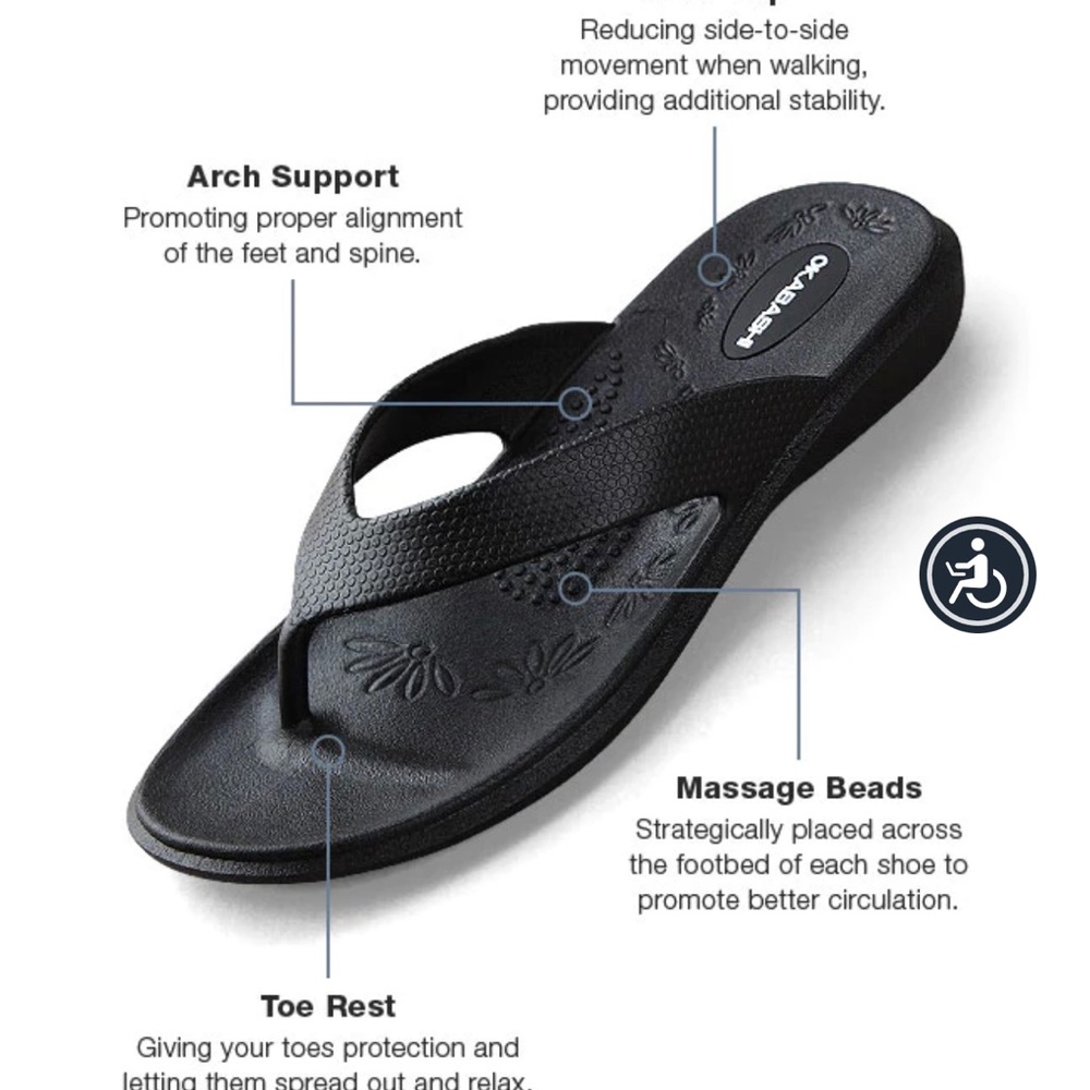 Okabashi flip flops - Picture 3 of 4
